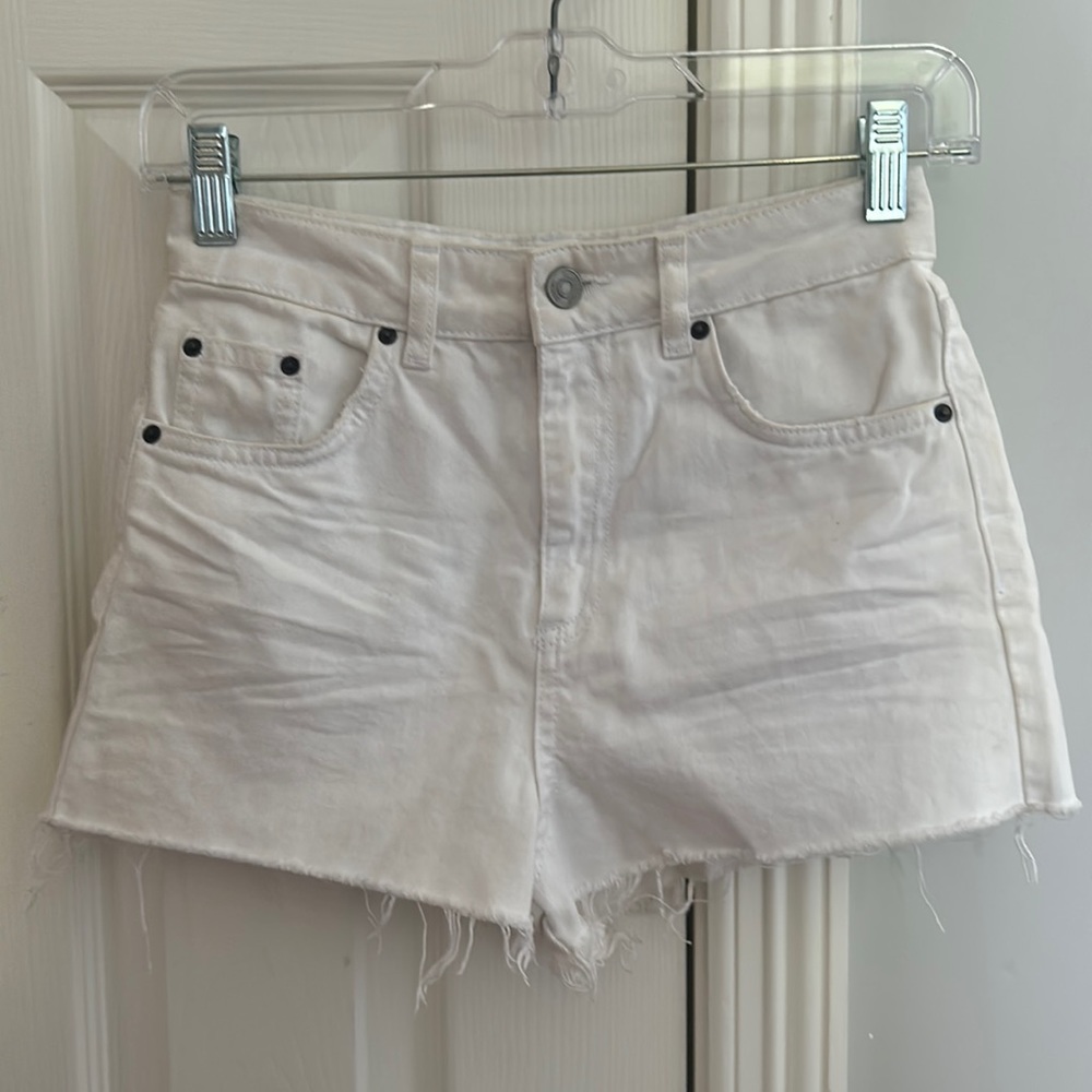 TopShop White Jean Shorts